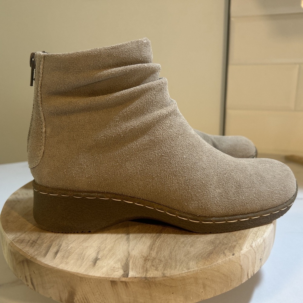 BareTraps Kendra Brown Leather Slouchy Back Zip Ankle‎ Booties Women's US 7